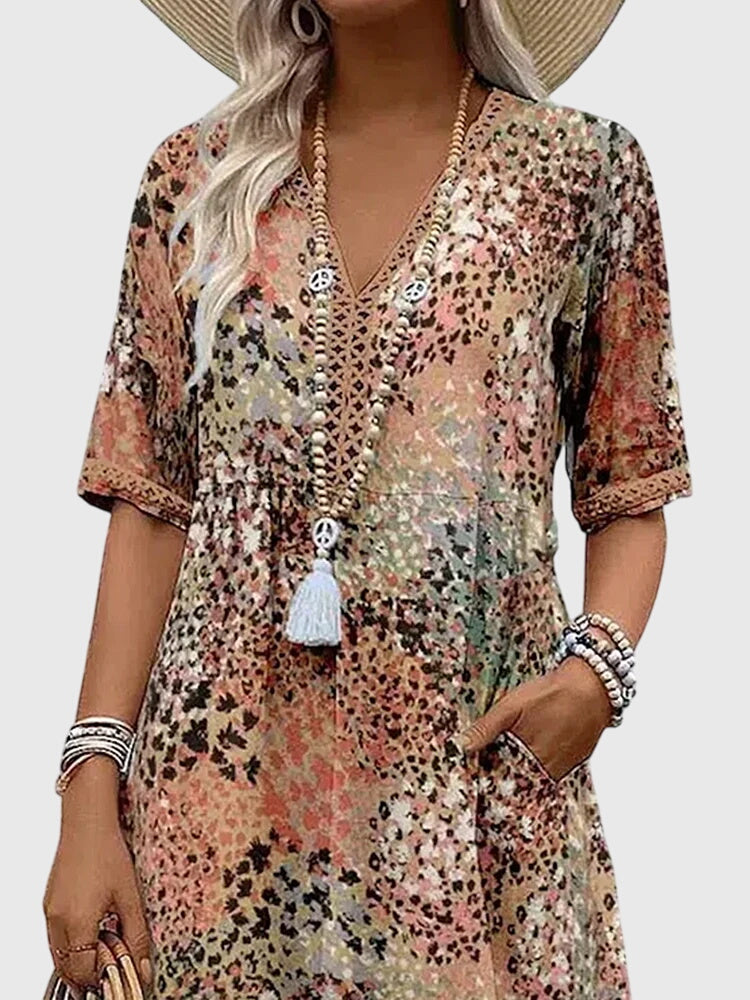 Sophia | Chic Botanical Maxi Dress