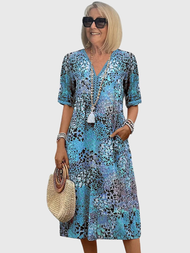 Sophia | Chic Botanical Maxi Dress