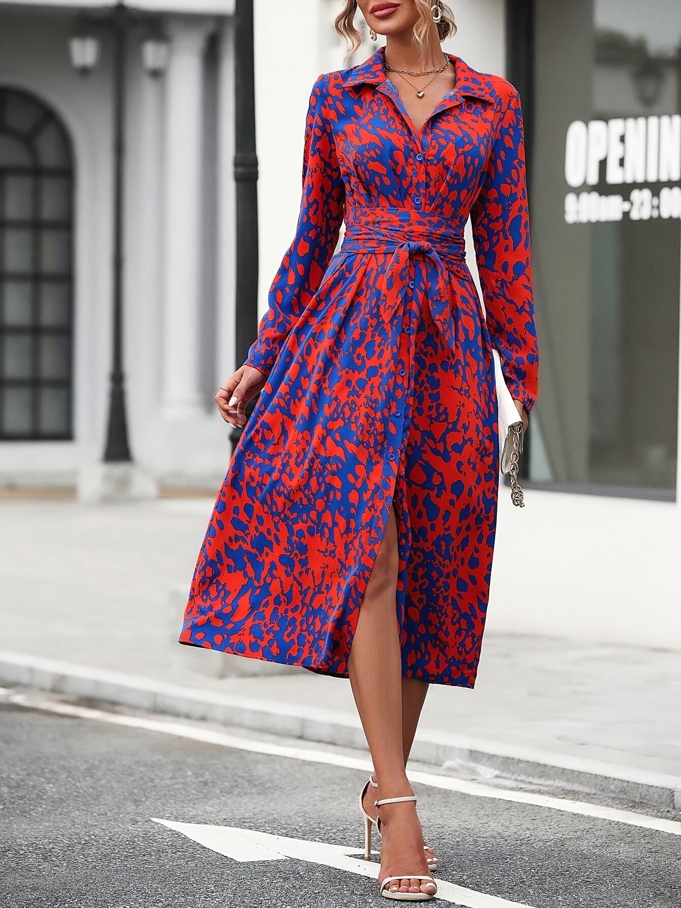 Zafira™ | Abstract Pattern Shirt Dress
