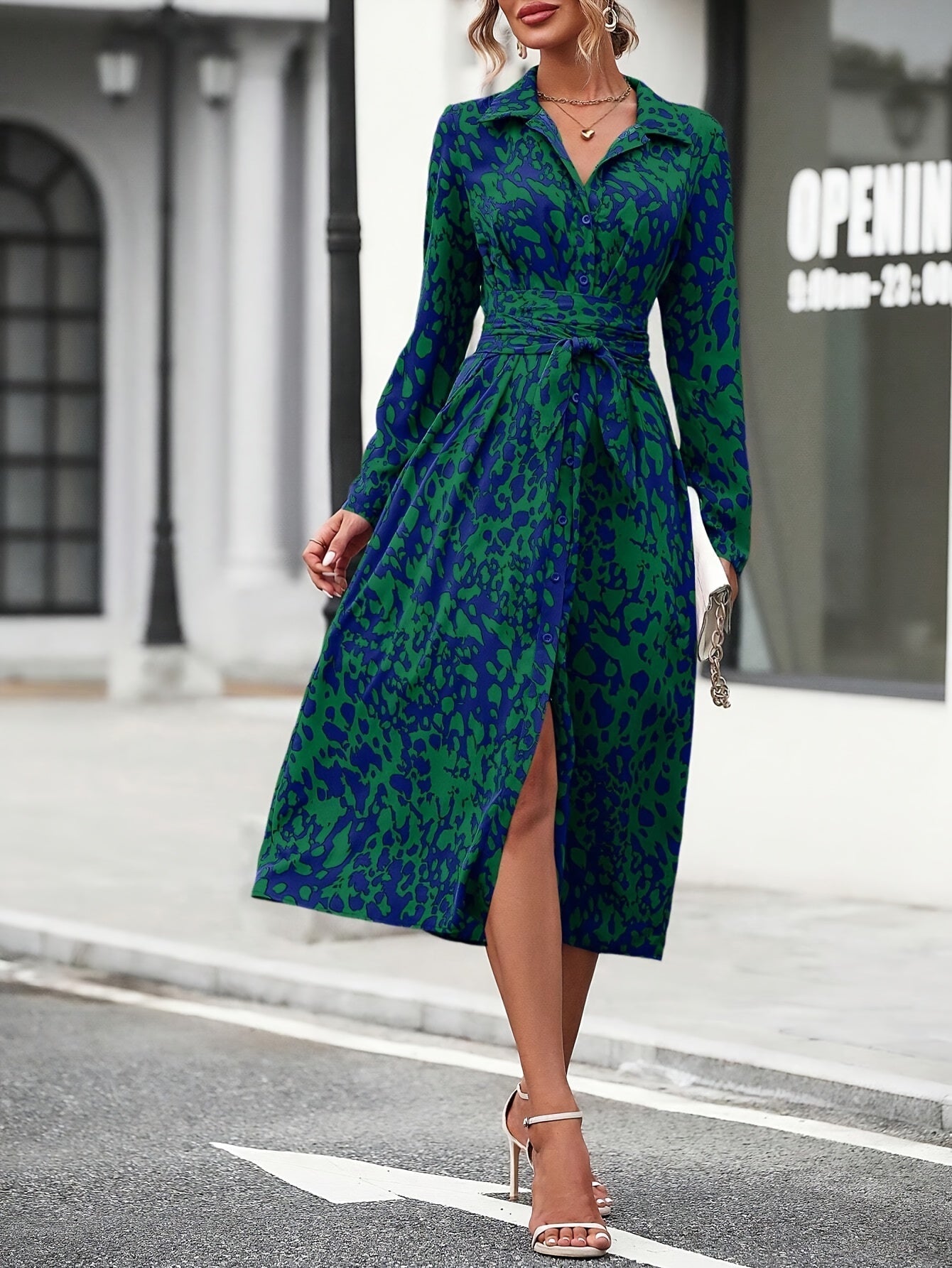 Nova™ | Abstract Print Midi Dress