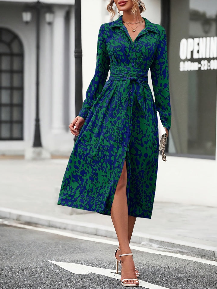 Nova™ | Abstract Print Midi Dress