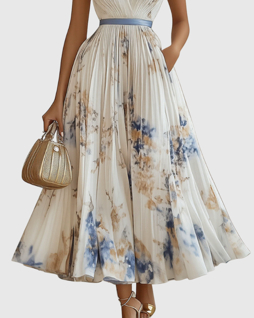 Rowella | Chic Ruffled Midi Dress