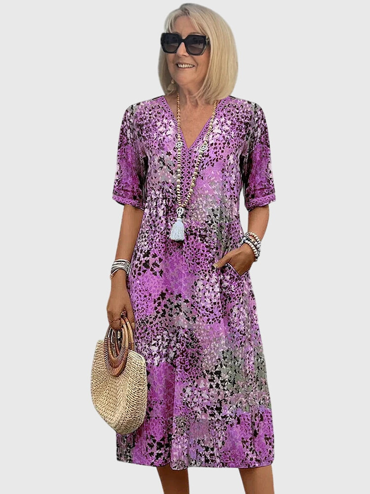 Sophia | Chic Botanical Maxi Dress