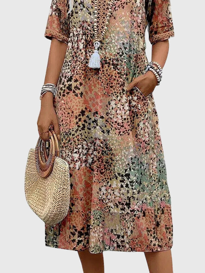 Sophia | Chic Botanical Maxi Dress