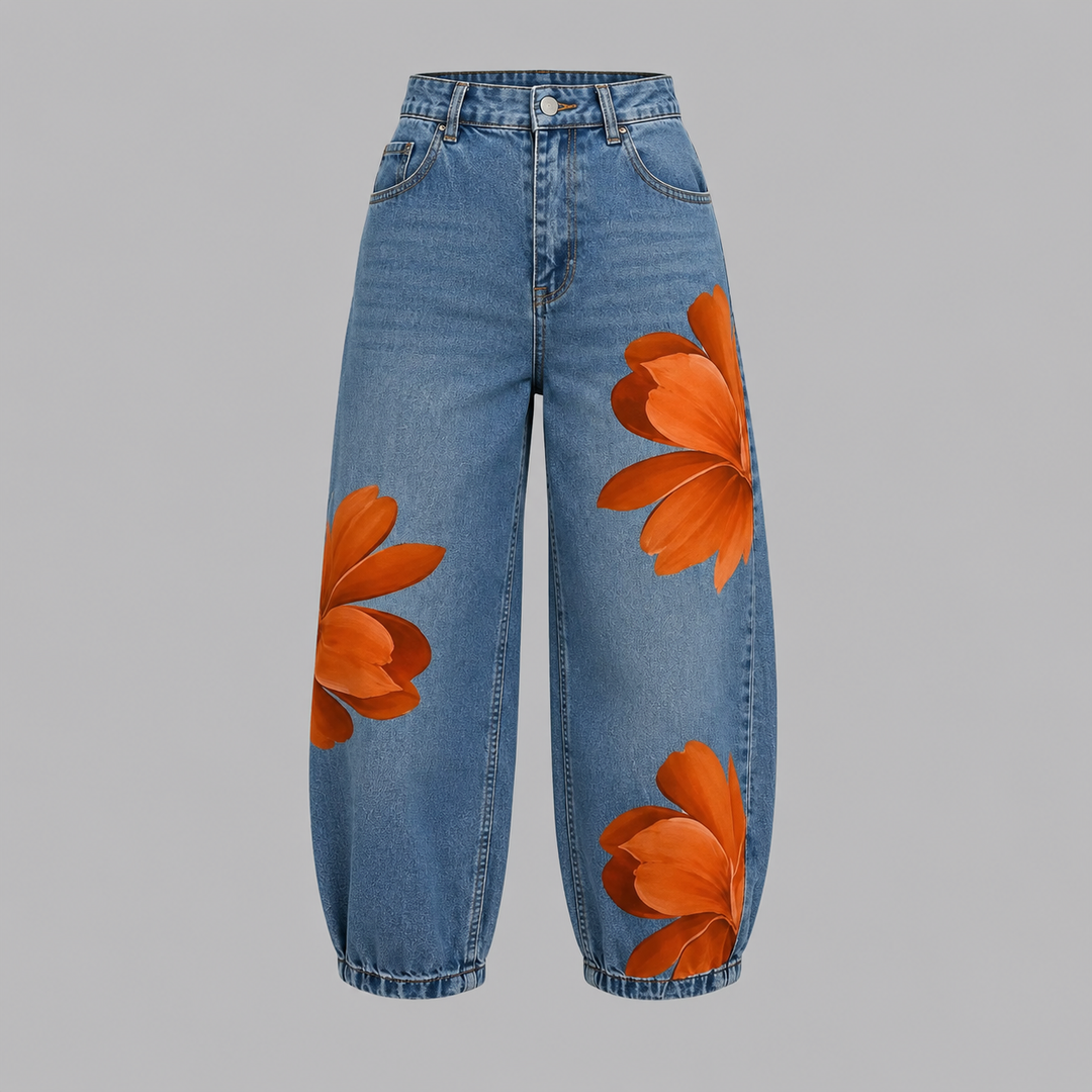 Daniela | Floral Denim Jeans