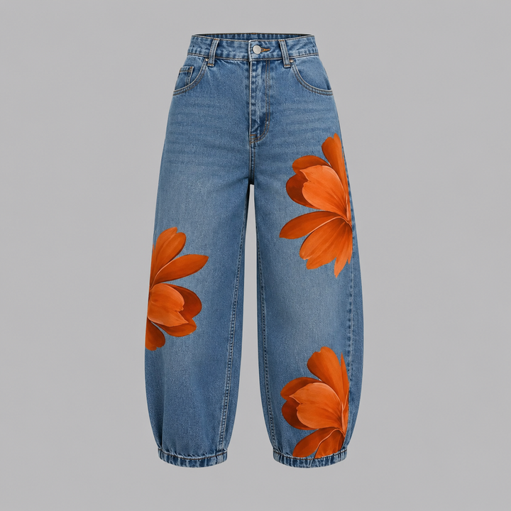 Daniela | Floral Denim Jeans