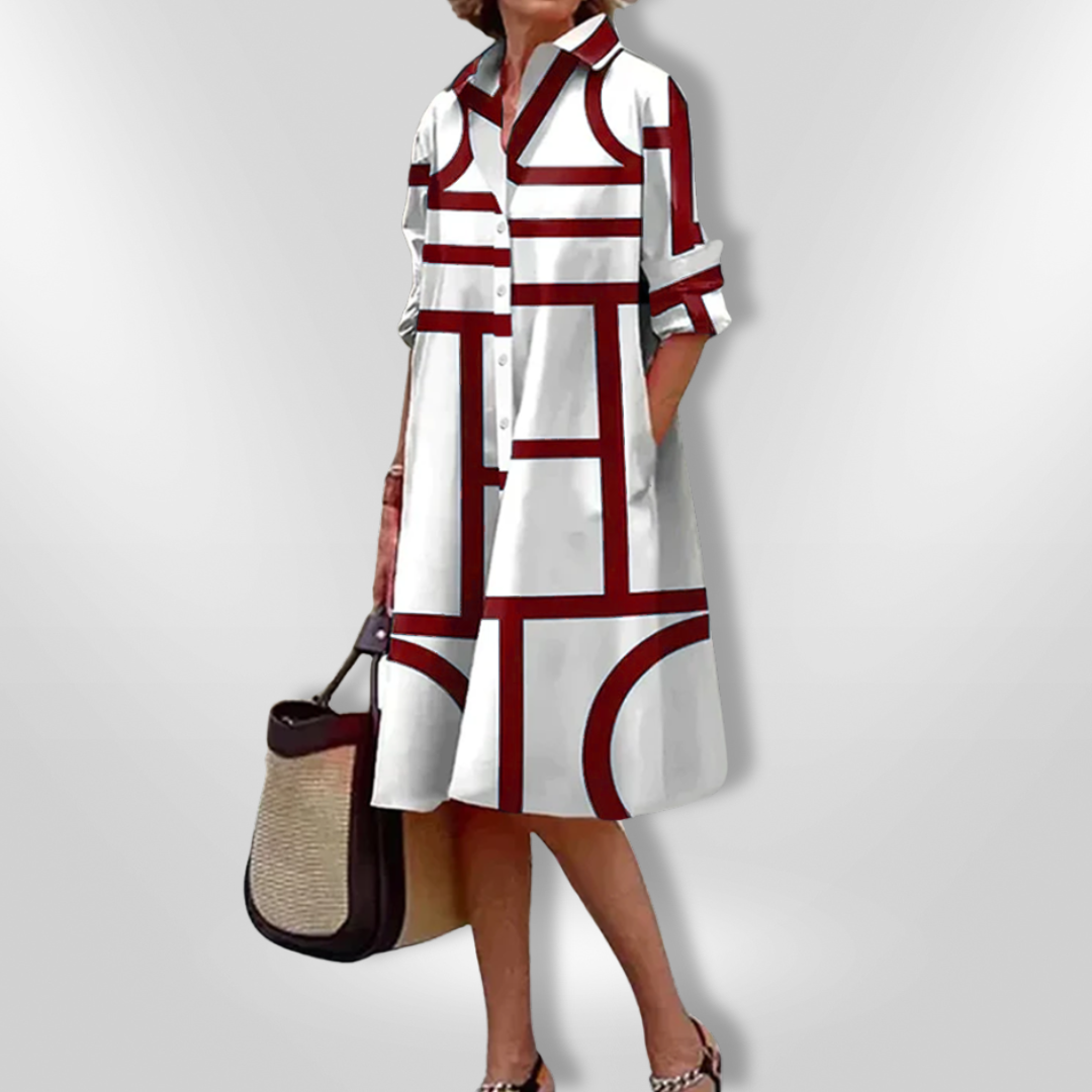Elara™ | Abstract A-Line Dress