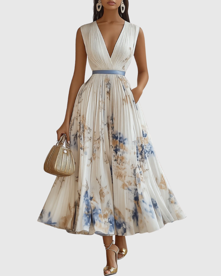 Rowella | Chic Ruffled Midi Dress