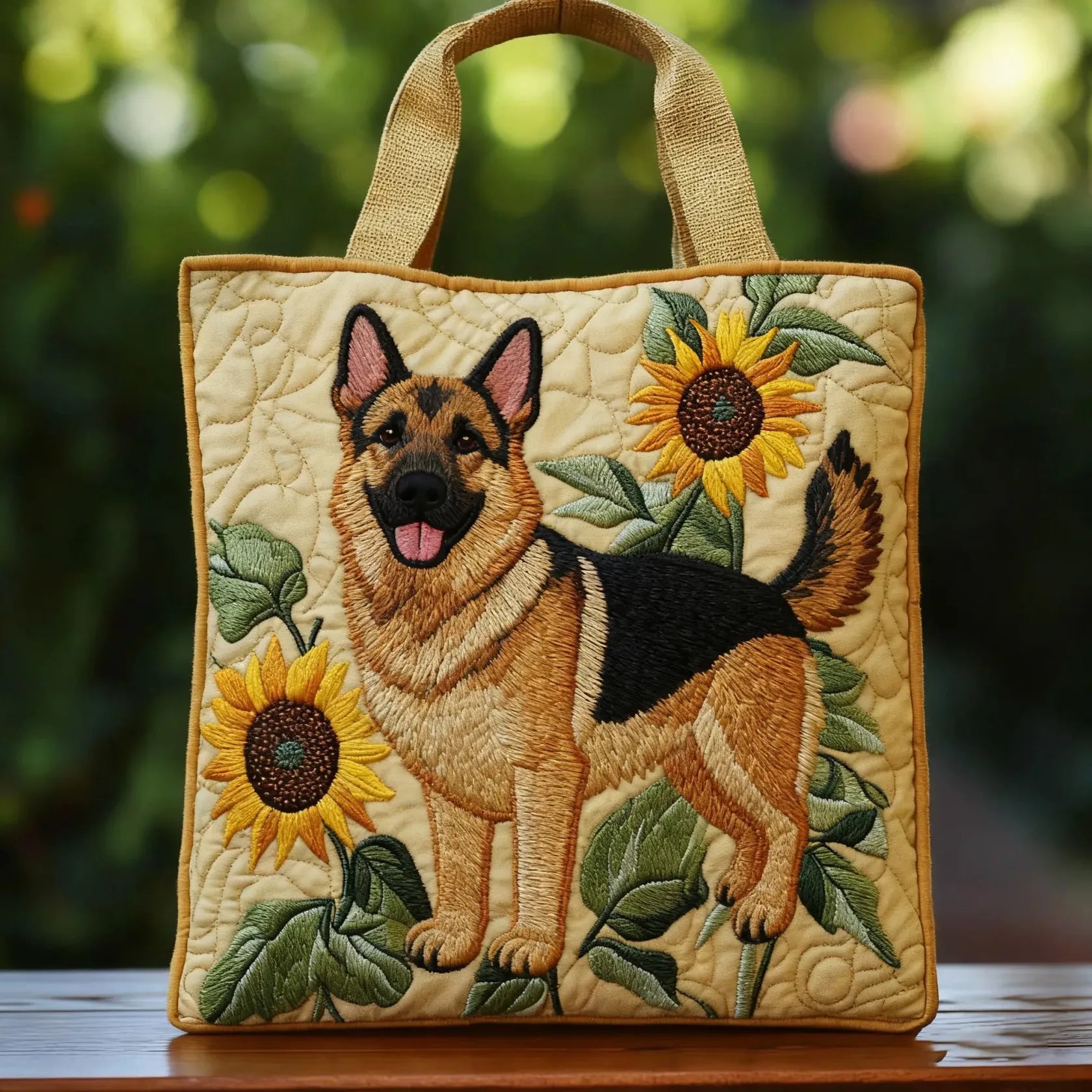 Artisan Bag - Floral German Shepherd