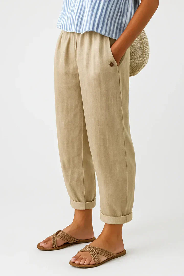 Romina Timeless Linen-Look Trousers
