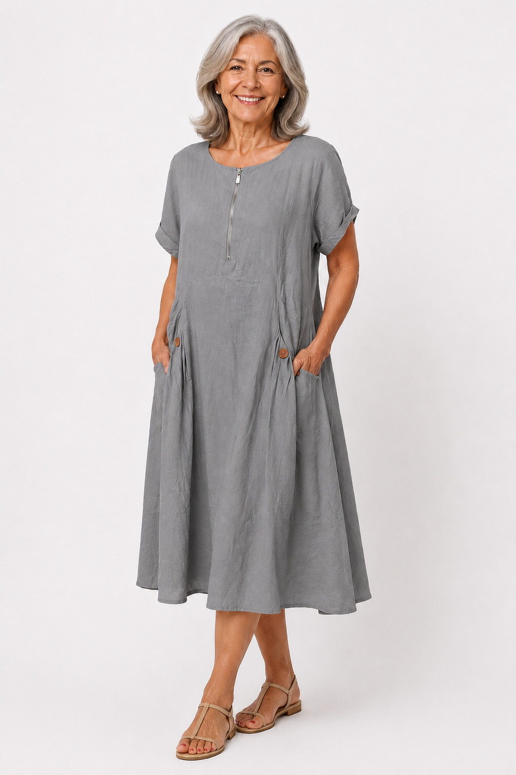 Evelyn™ – Everyday Comfort Midi Dress