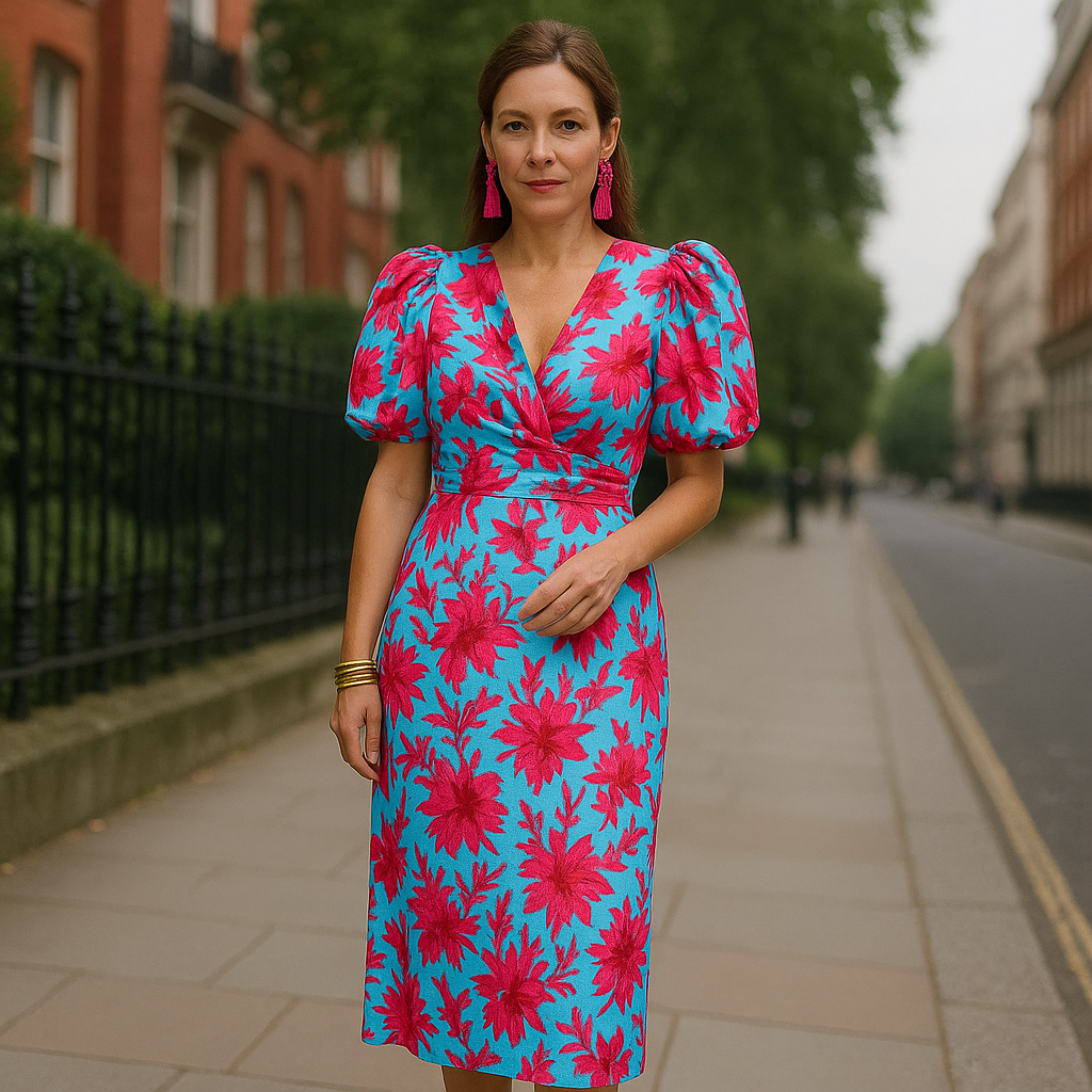 Oranit™ | Vibrant Print A-Line Dress