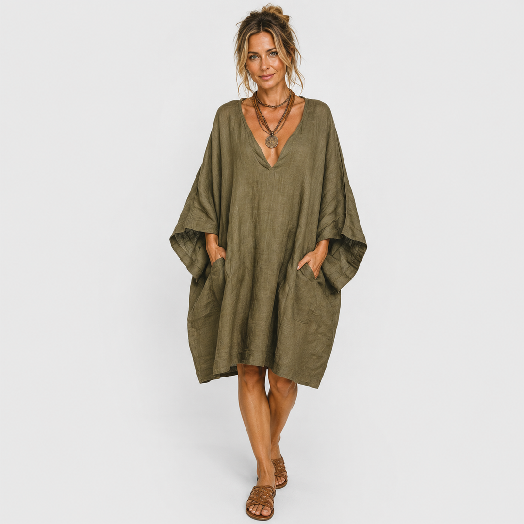 Eléa | Oversized V-Neck Dress