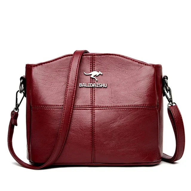Chic Embroidered Leather Tote and Crossbody Bag for Women