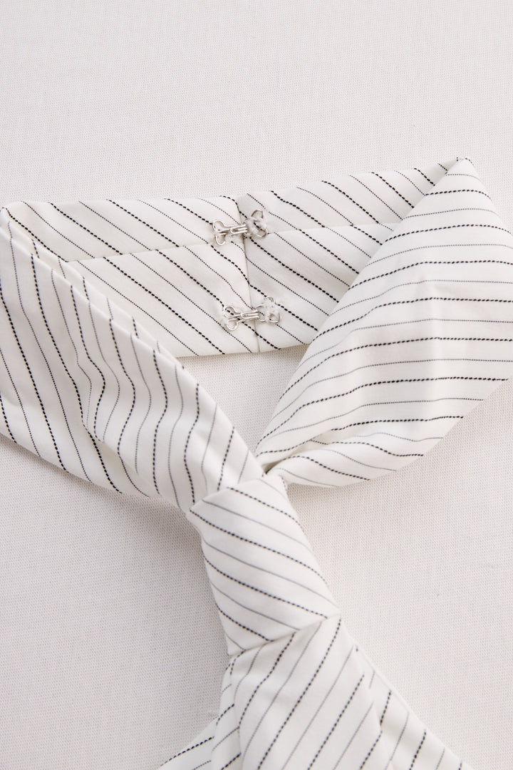 Polka Dot Off-Shoulder Tie-Front Top