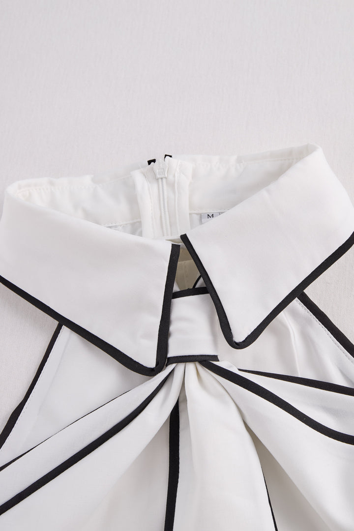 Chic Sleeveless V-Neck Top With Eye-Catching Color Block Details