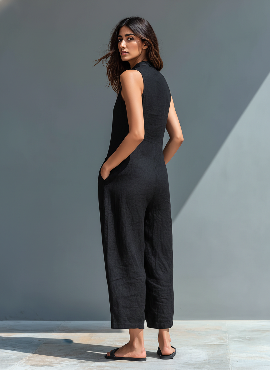 Strapless Chic Romper for Women with Elegant Neckline and Zipper