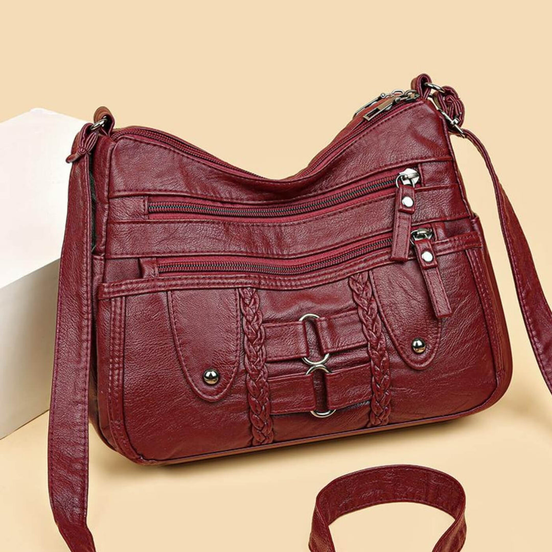 Monica Braided Multi-Zip | Crossbody Bag