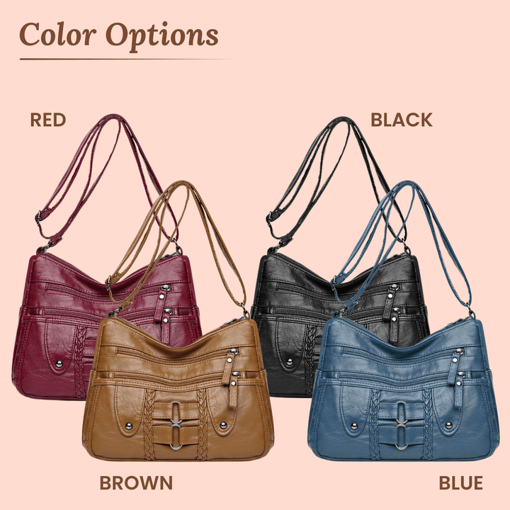 Monica Braided Multi-Zip | Crossbody Bag