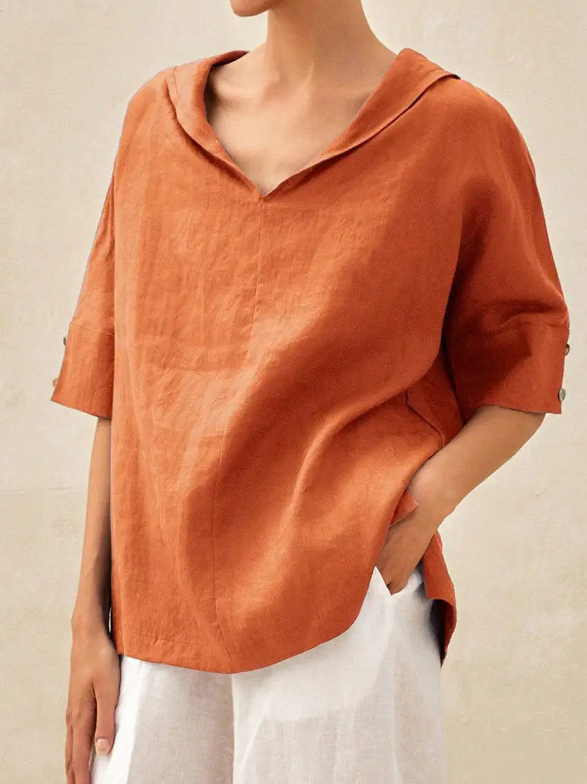 LOLA - Classic Cotton Crew Neck Top