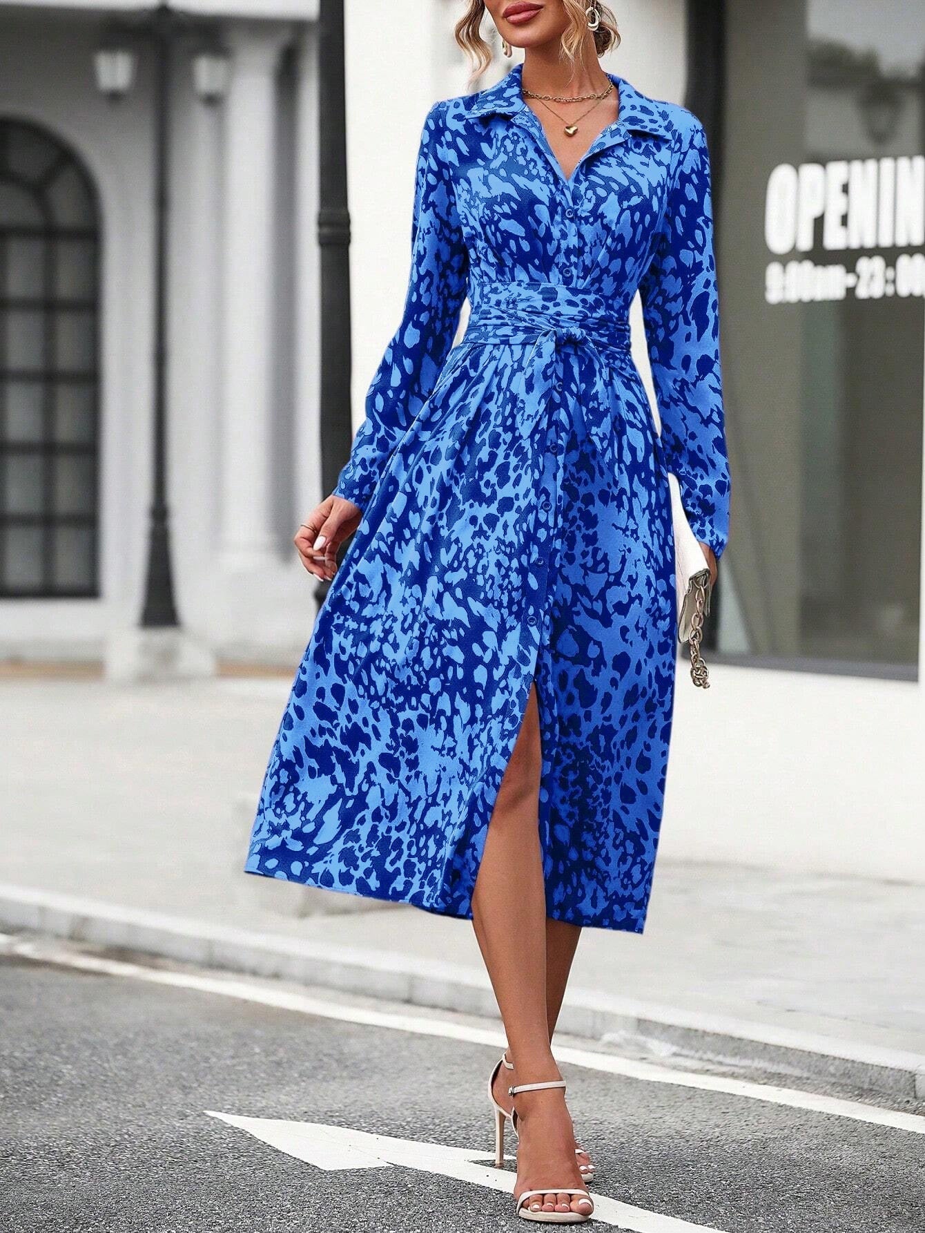 Zafira™ | Abstract Pattern Shirt Dress