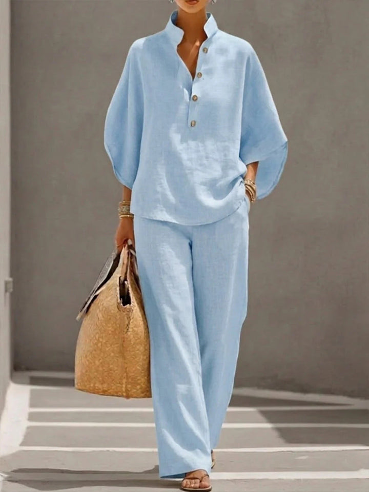 Mariel™ | Relaxed Elegance Cotton Two-Piece Set