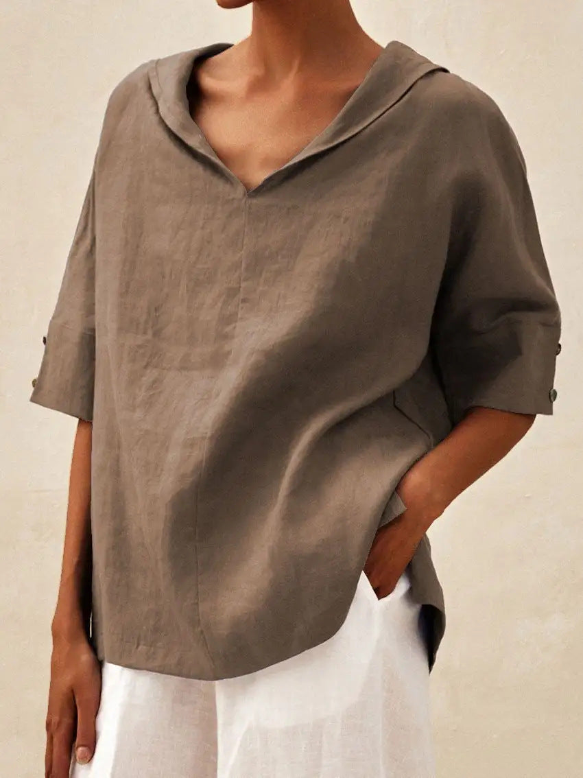 LOLA - Classic Cotton Crew Neck Top