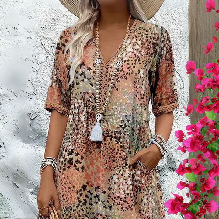 Zara™ | Chic Bohemian-Style Figure-Enhancing Dress