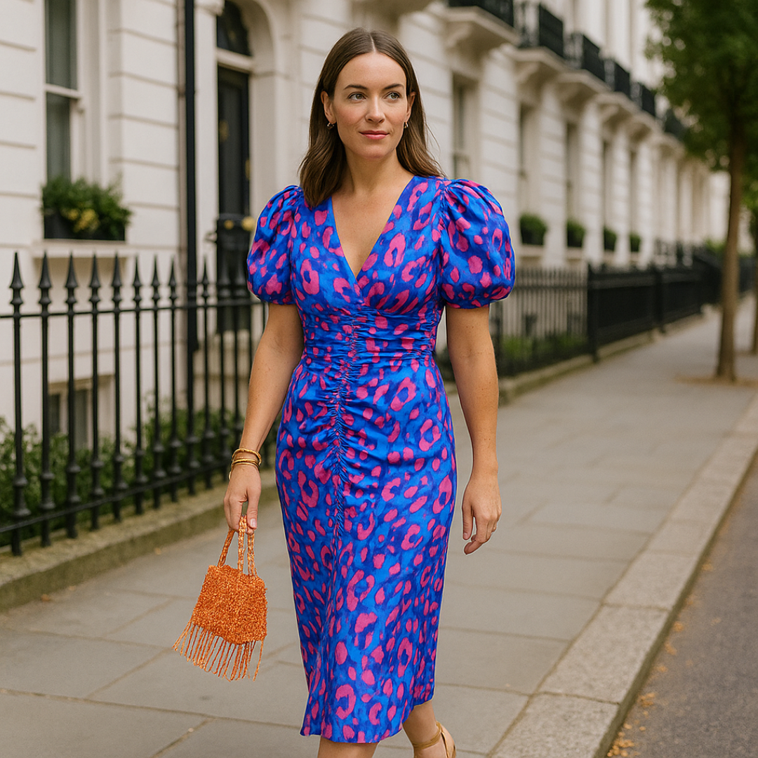 Oranit™ | Vibrant Print A-Line Dress