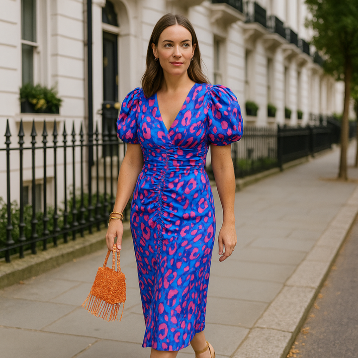 Oranit™ | Vibrant Print A-Line Dress