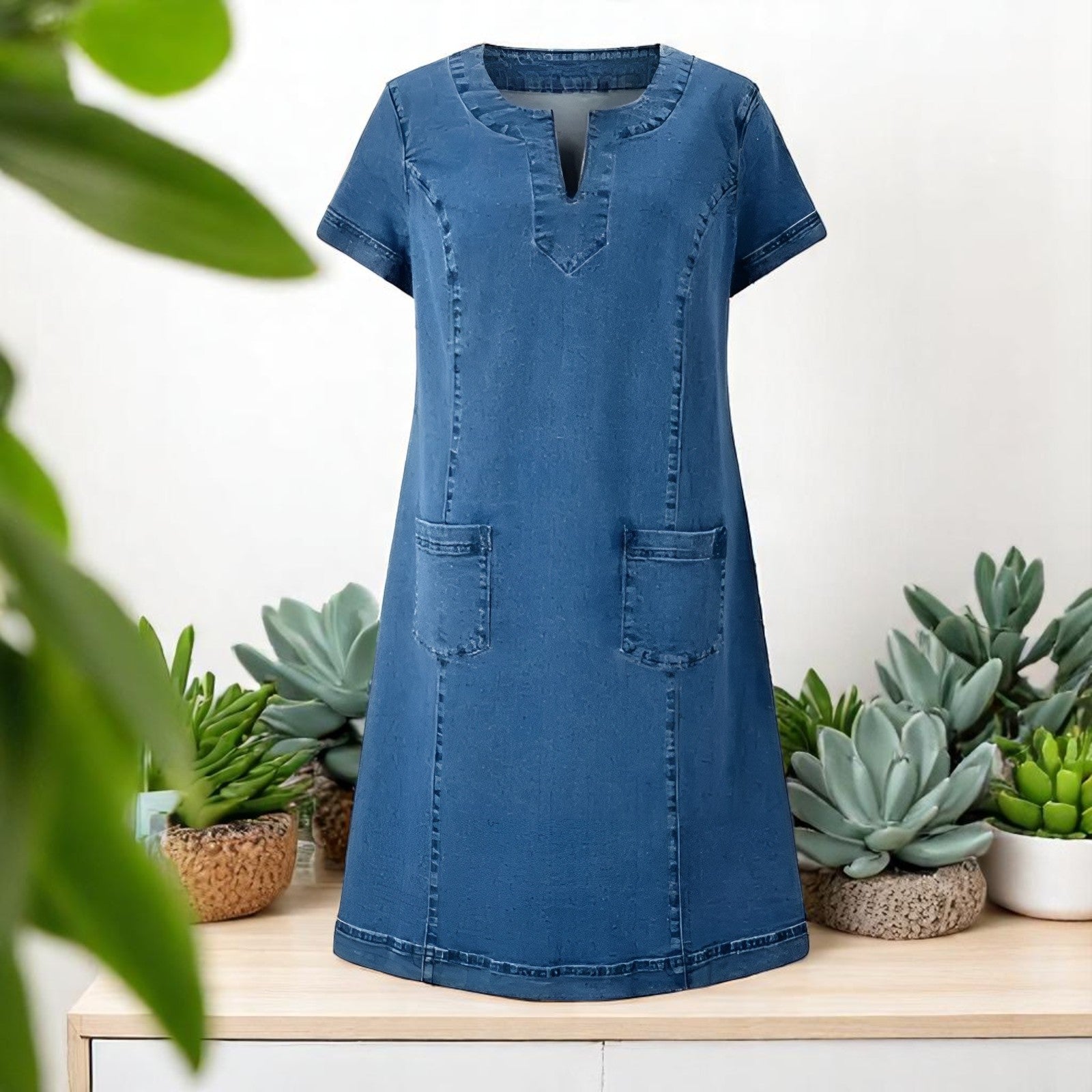 Emma™ | Casual Denim Shift Dress
