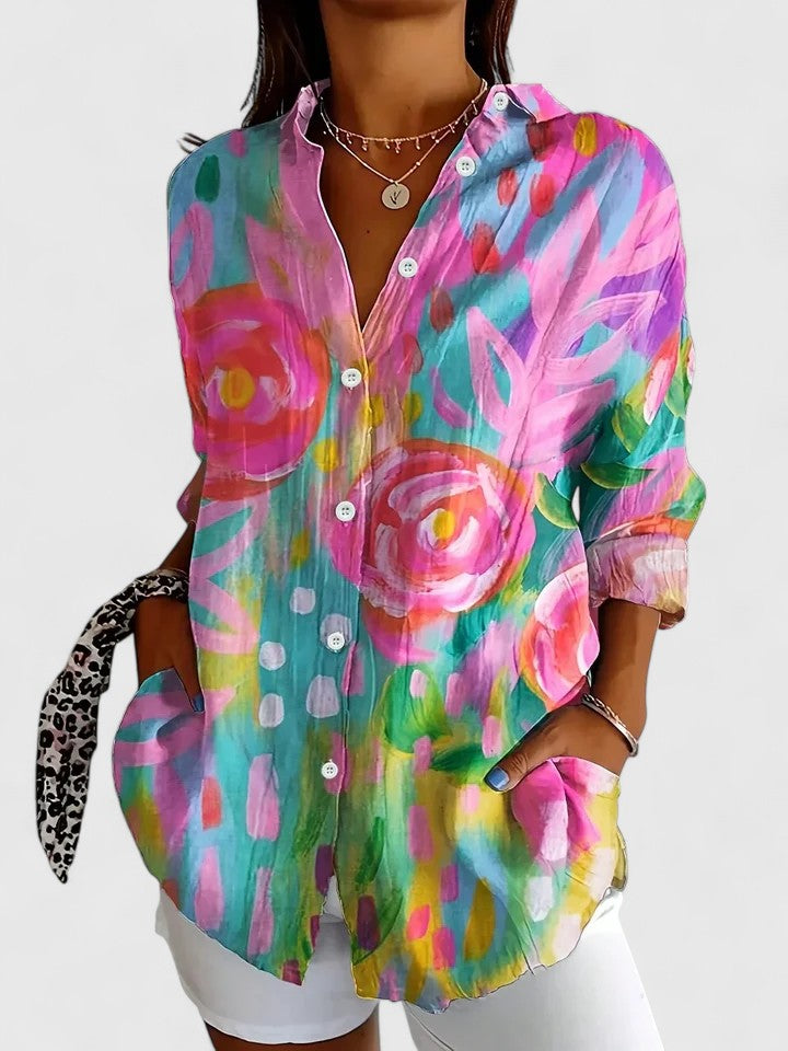 Jade - Bold Creative Button-Up Shirt