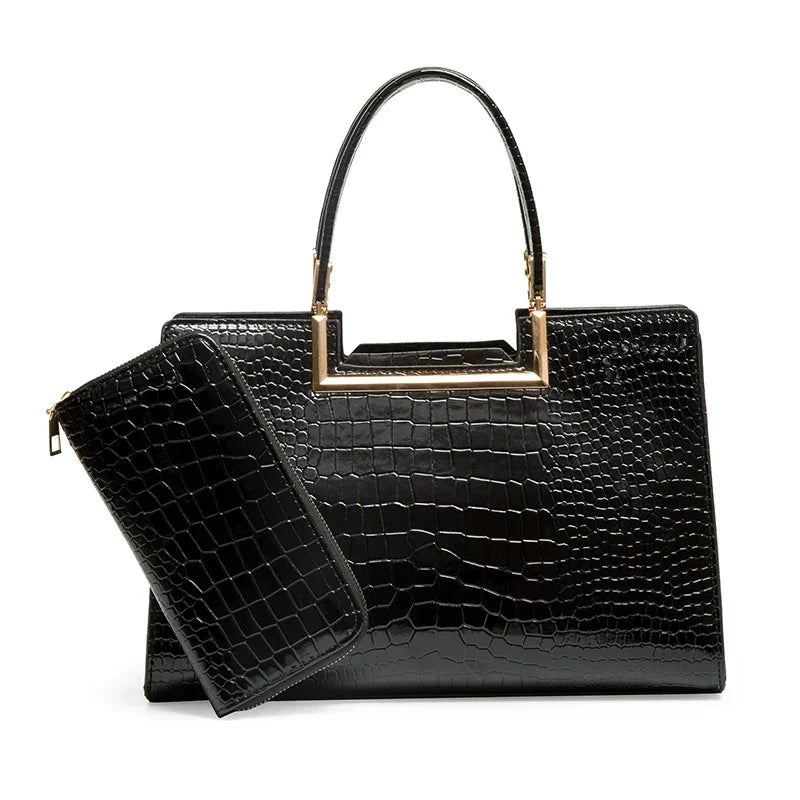 Elegant Leather Bag and Wallet Duo