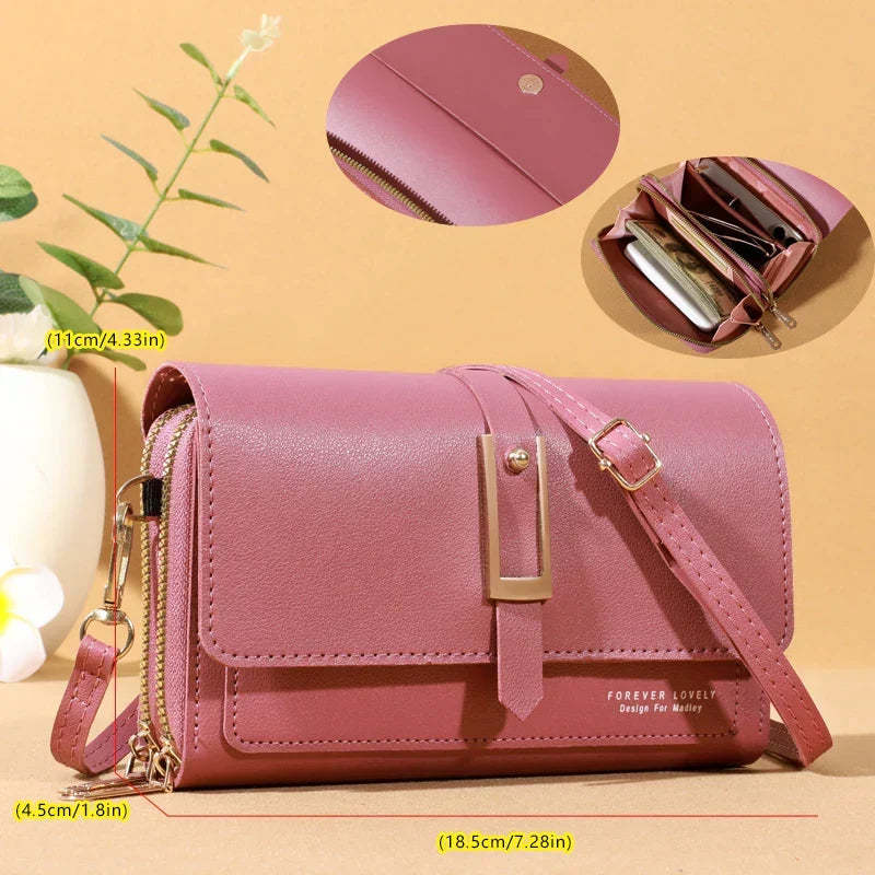 Chic Women's Crossbody Bag - Stylish Mobile Phone and Card Holder