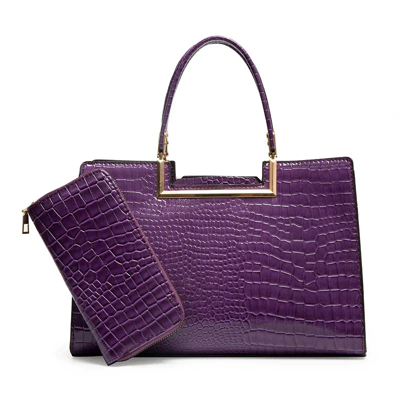 Elegant Leather Bag and Wallet Duo