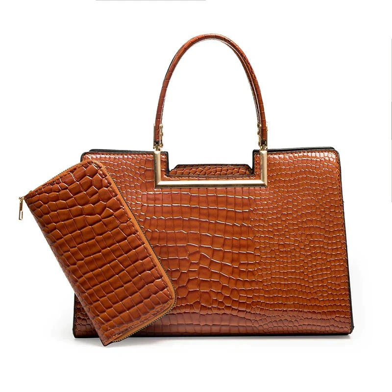 Elegant Leather Bag and Wallet Duo