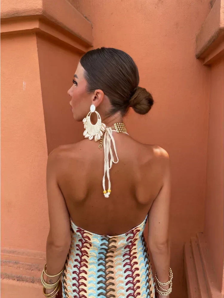 Naama-Lee™ | Strapless Deep V Maxi Gown