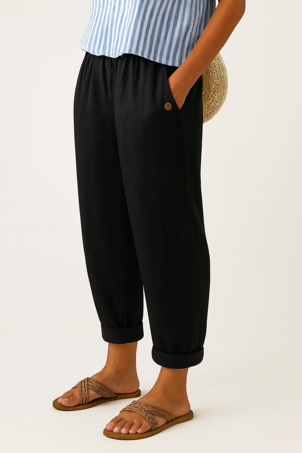 Romina Timeless Linen-Look Trousers