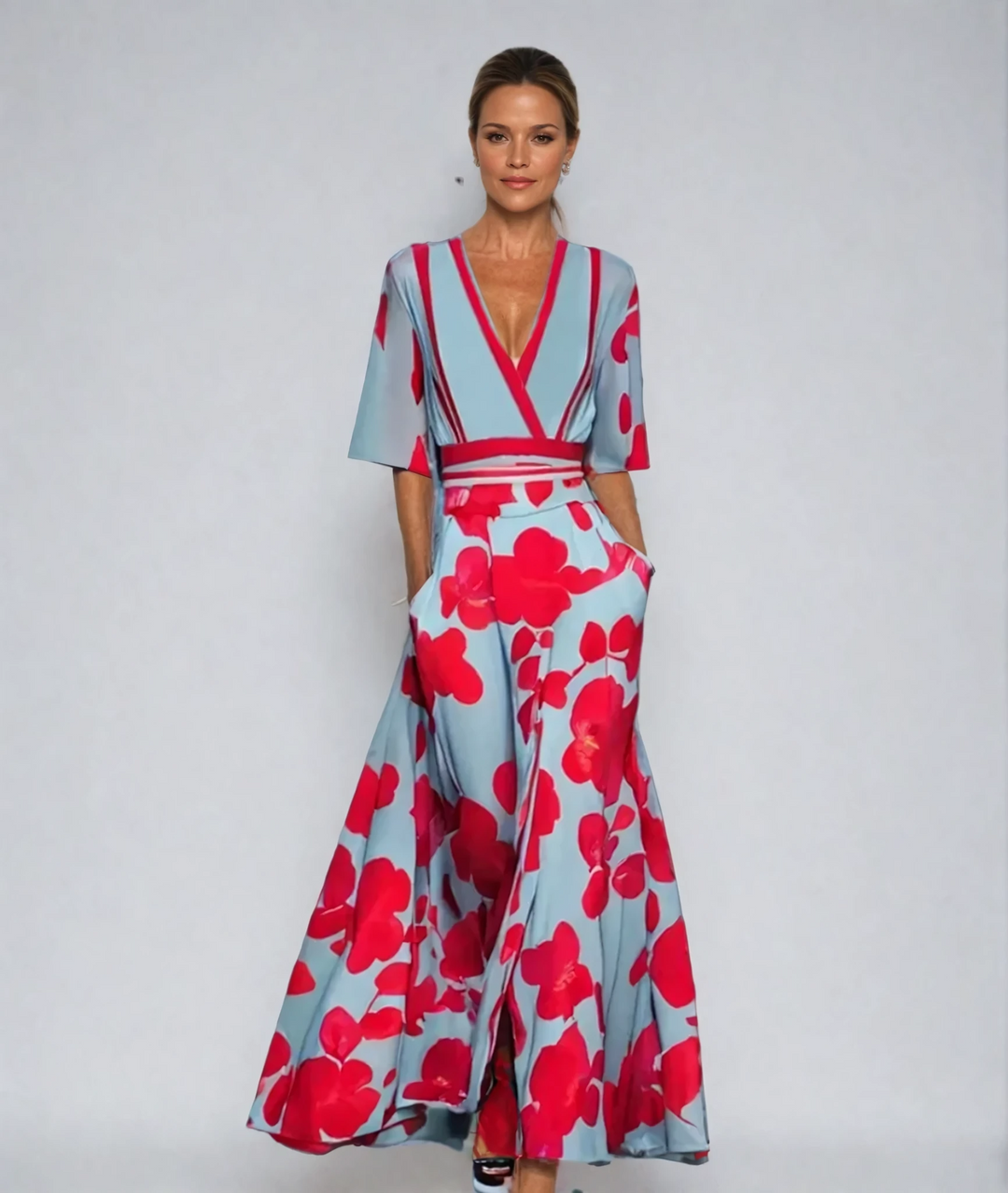 Isabella™ | Chic Botanical A-Line Dress