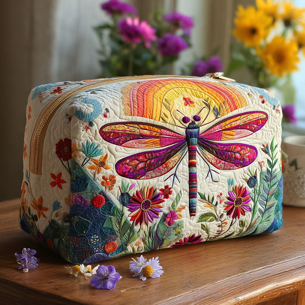 Hana | Delicate Pattern Quilted Cosmetic Bag