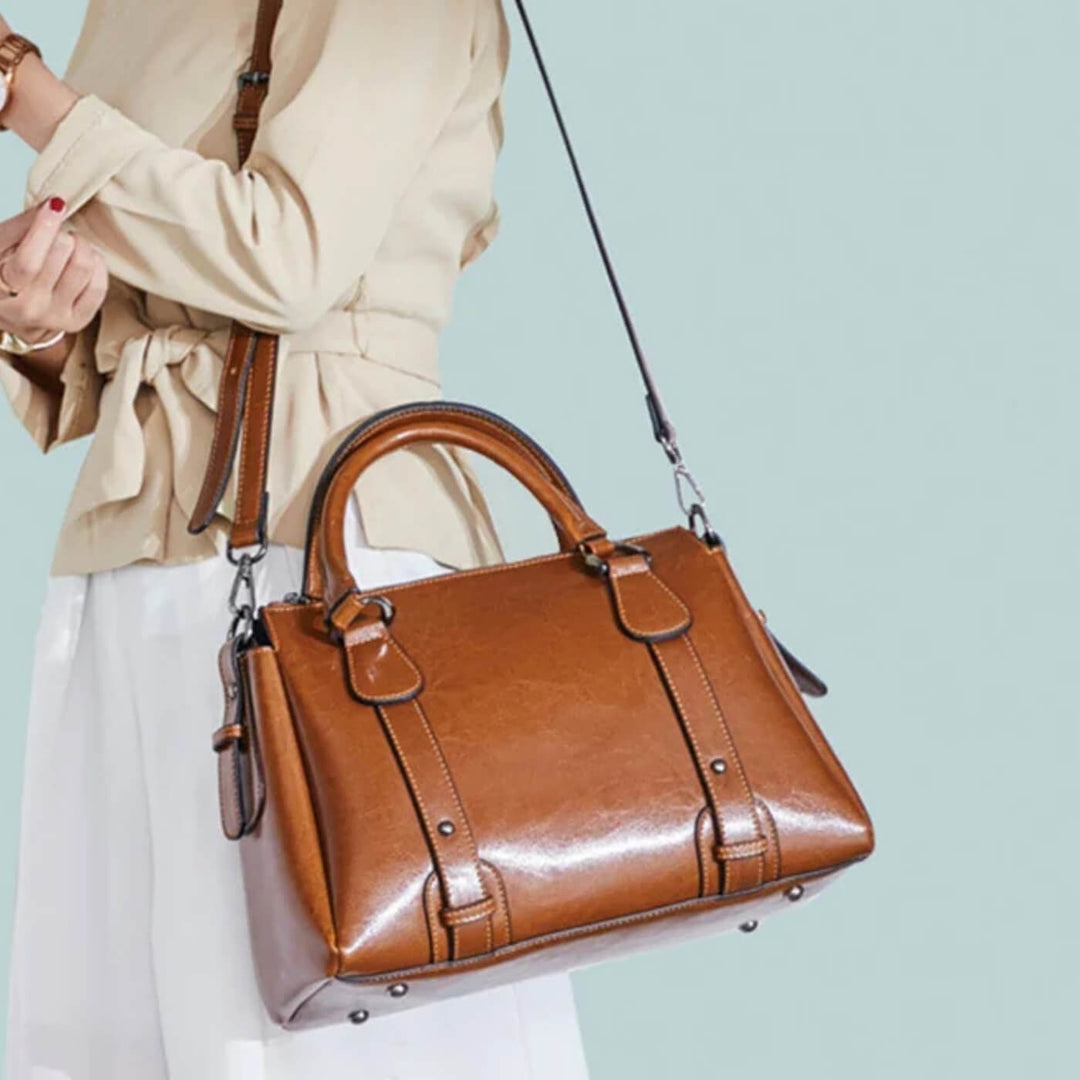 Valeria Top-Zip Satchel | Shoulder Bag