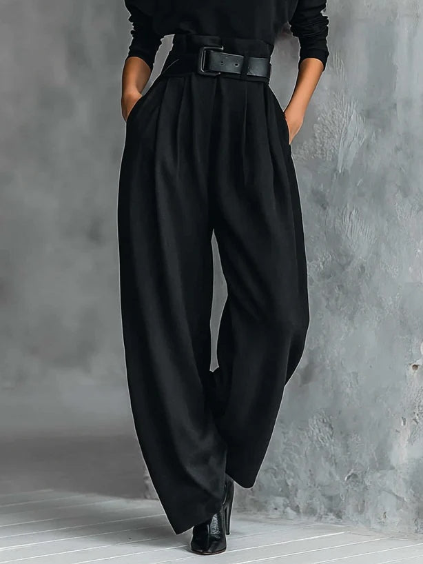 Emma™ | Navy Blue 2-Piece Ensemble with Sash