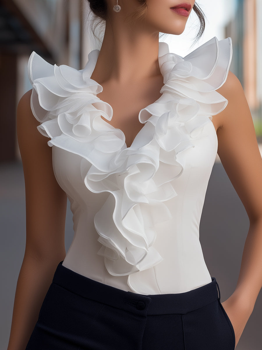 Strapless Silk Pleated Off-Shoulder Blouse