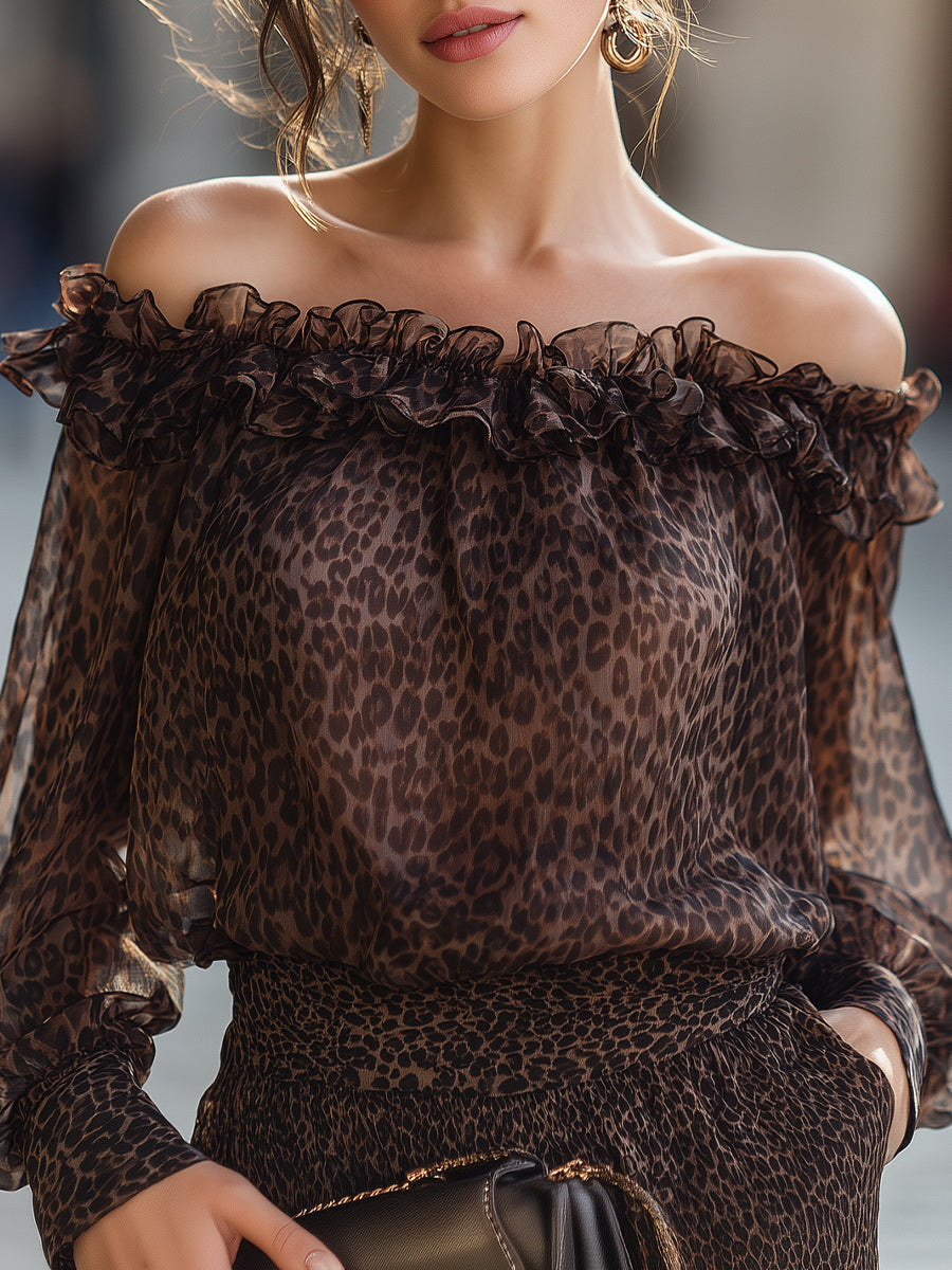 One Shoulder Frill Collar Top