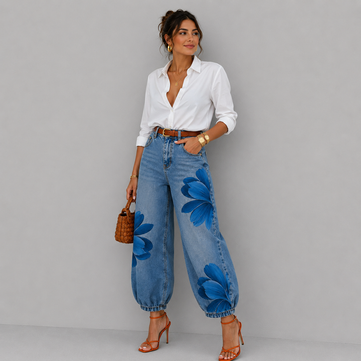 Daniela | Floral Denim Jeans