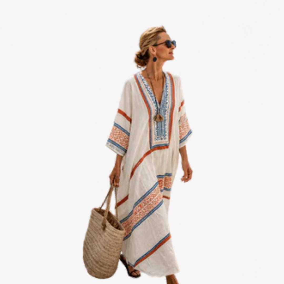 Amara | Boho V-Neck Caftan