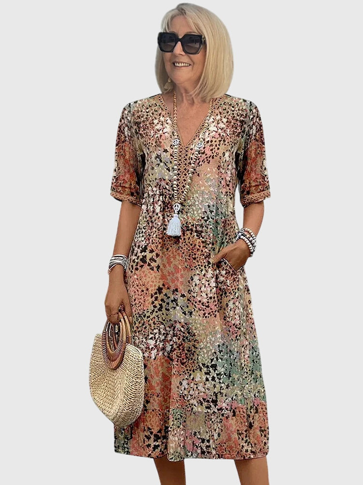 Sophia | Chic Botanical Maxi Dress