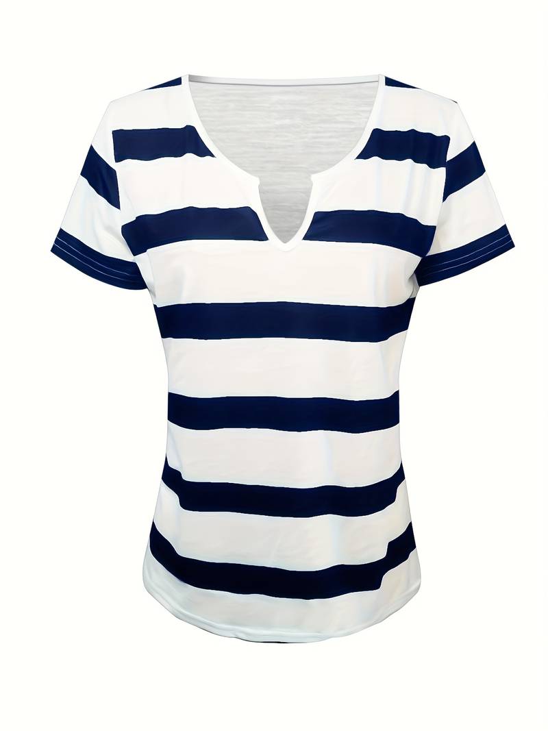 Kiley - Elegant Short-Sleeved Striped T-Shirt