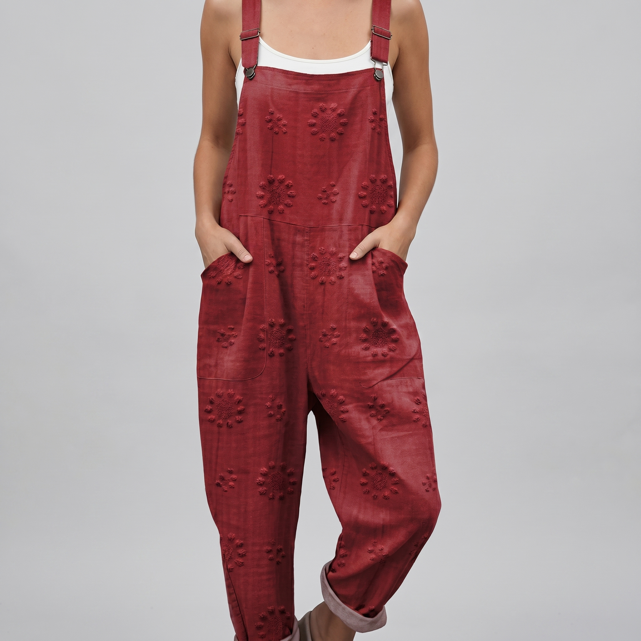 Rosso™ | Crimson Embroidery Jumpsuit