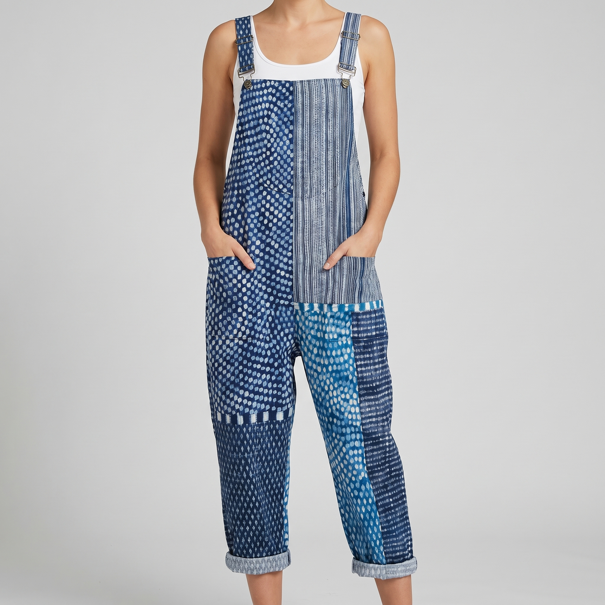 Batik™ | Indigo Patchwork Jumpsuit